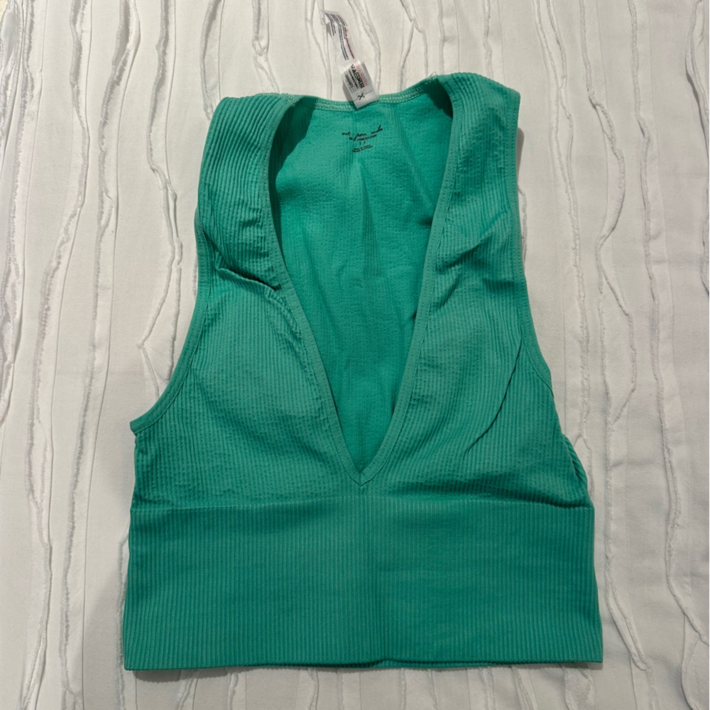 Urban Outfitters Turquoise Out From Under Plunge V Neck Top